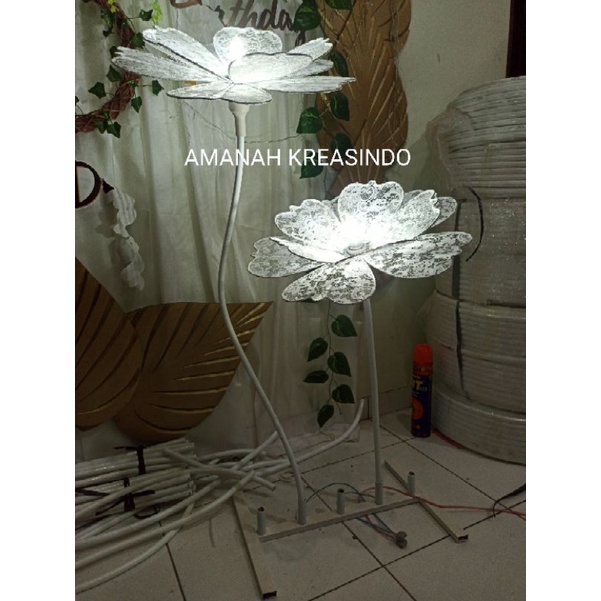 (PAKET LENGKAP) STANDING BUNGA LAMPU DEKORASI KAIN BROKAT DEKORASI PELAMINAN DEKORASI PERNIKAHAN