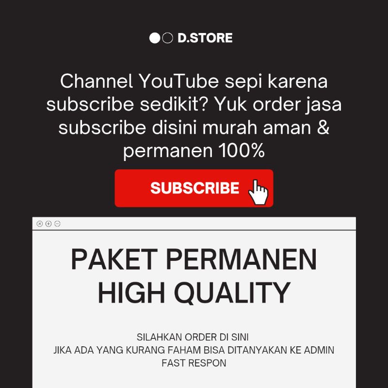 SUBSCRIBER YOUTUBE PERMANEN MURAH NO DROP 100 % PERMANEN