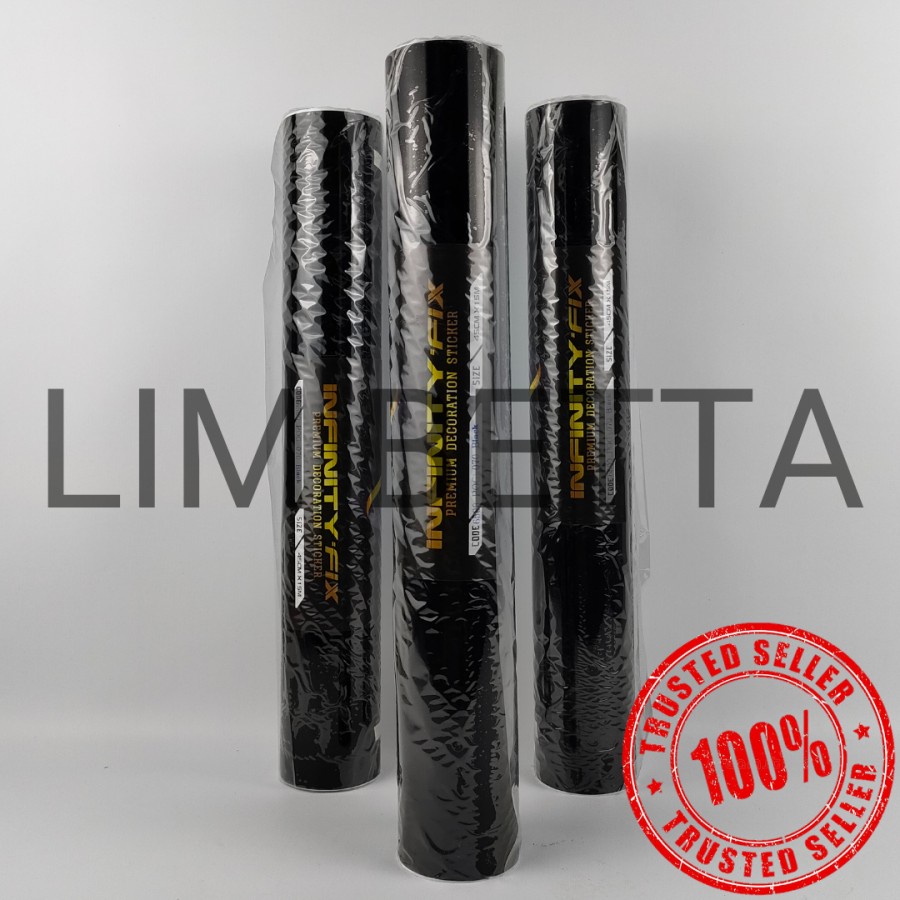 1 ROLL - SCOTLITE BACKGROUND AQUARIUM - HITAM DOFF / 15 METER