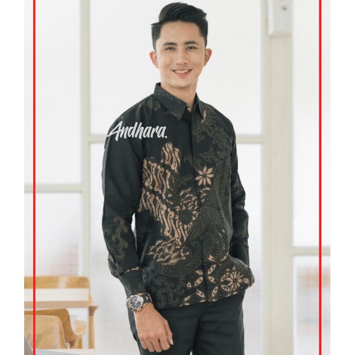 Kemeja Baju Batik Pria Cowok Lengan Panjang Slimfit Modern Kasual Premium PARANGSELING