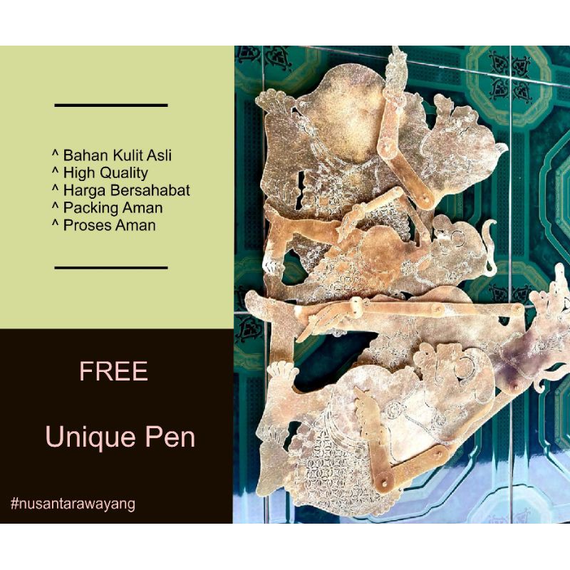 Wayang Kulit Kerbau Punokawan Putihan