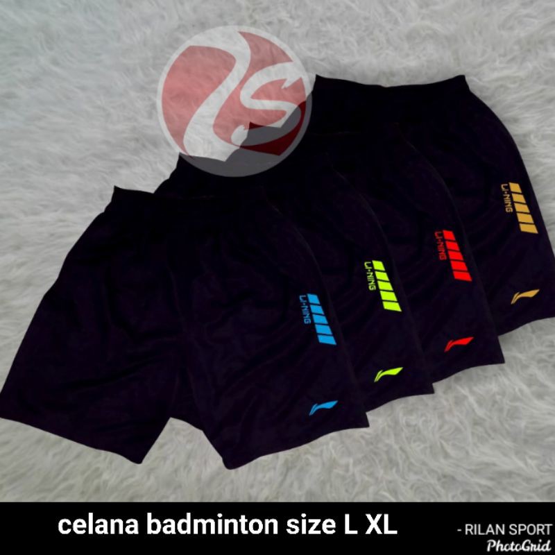 Celana pendek badminton lining all motiv training  bulutangkis kolor murah short pants badminton sport kolor pria kolor olahraga celana pendek lining CJ 18 CJ 12 kantong resleting