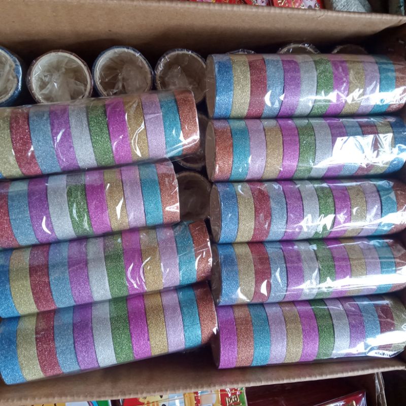 

selotip gliter warna