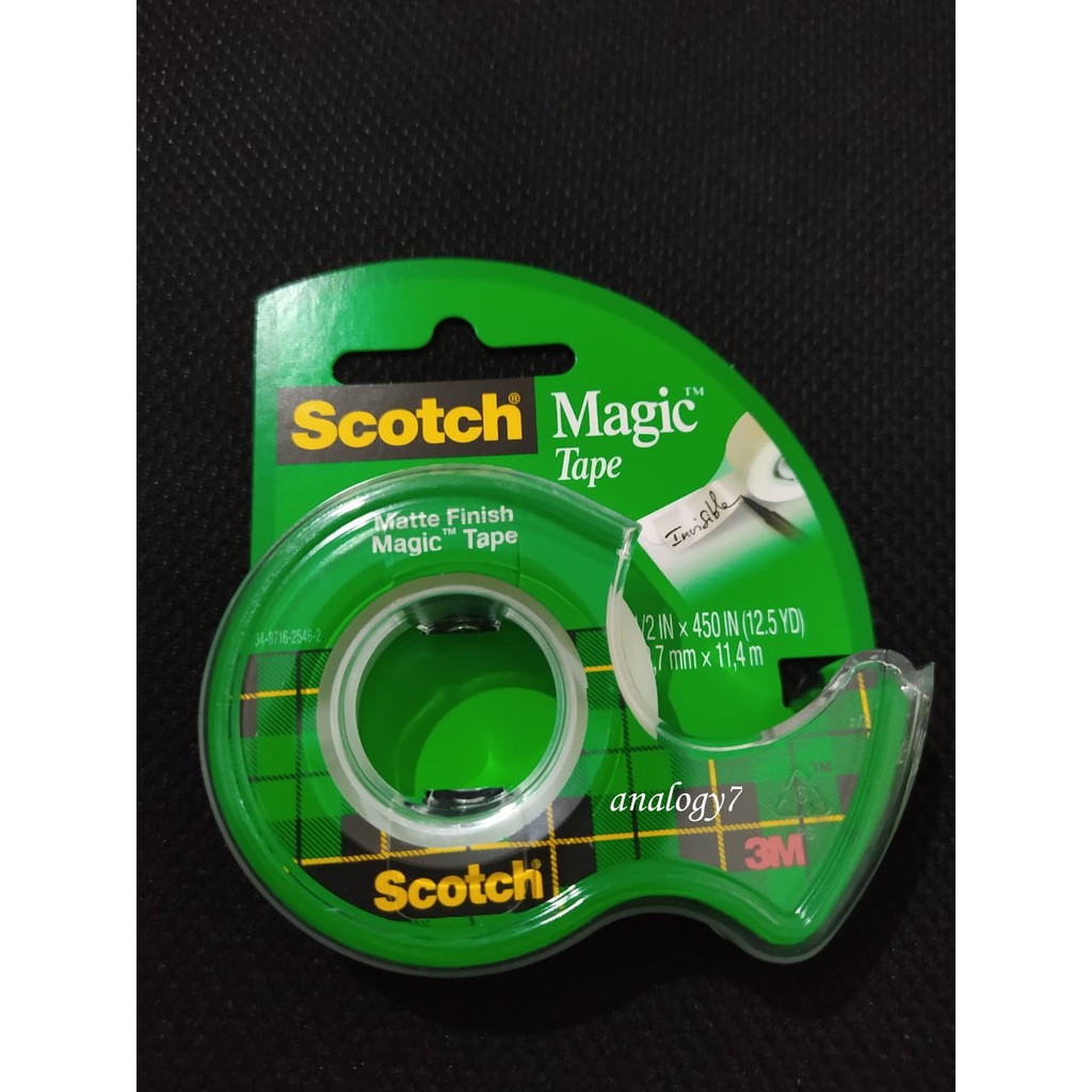 

3M Scotch Magic Tape 1/2 In x 450 In (12.5 YD) 12,7mm x 11,4m CAT 104 dispenser