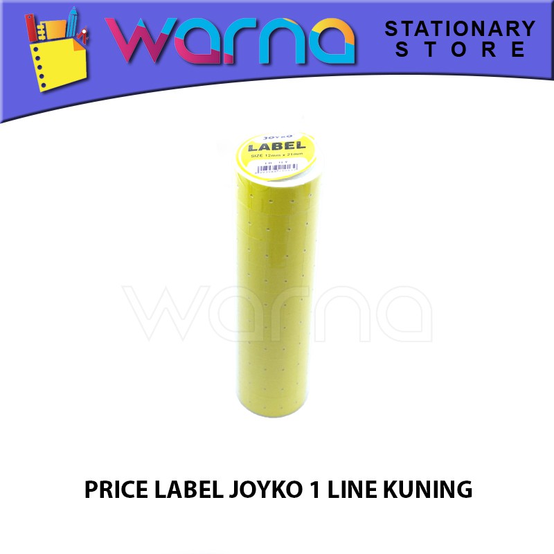 

LABEL ROLL KERTAS LABEL HARGA PRICE LABEL JOYKO 1 LINE KUNING