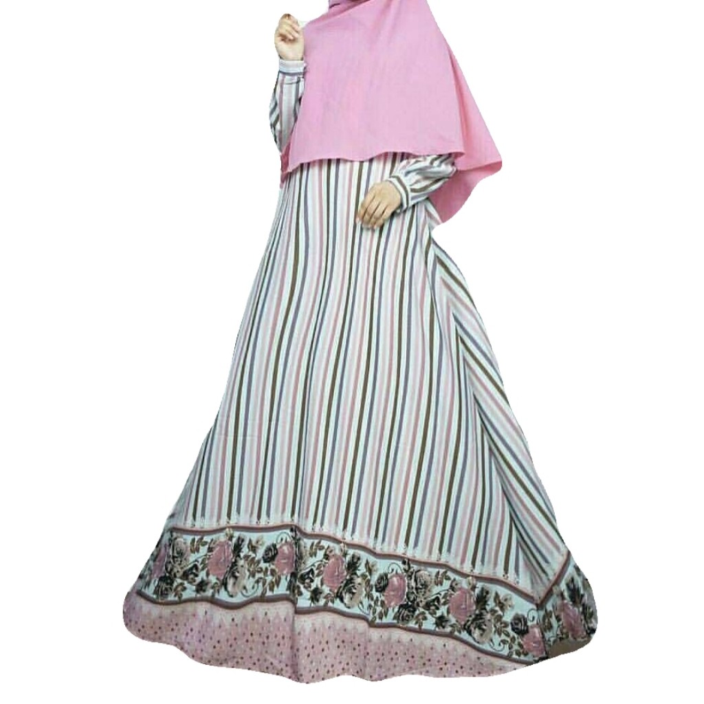 Gamis Shabby  Black XL dan XXL Salur Monalisa Sohibi Friendly