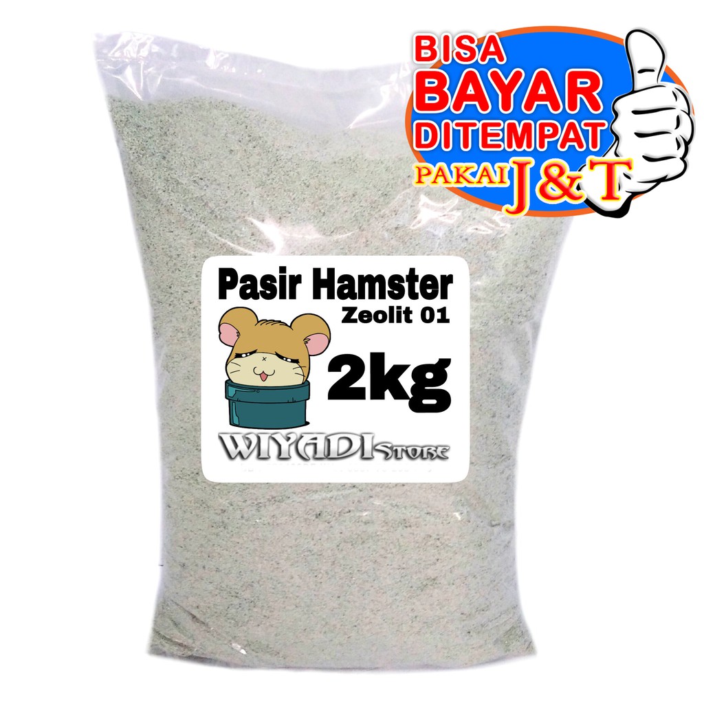 Pasir Hamster Zeolit 01 Repack 2kg Untuk Alas Kandang dan mandi