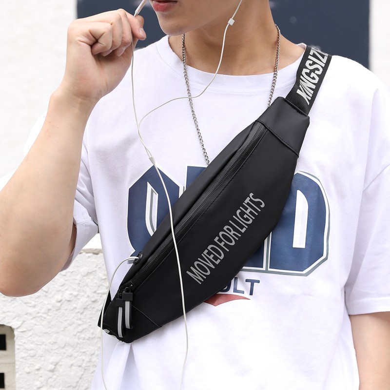 Tas Selempang Bahan Waterproof Tas Pria Slempang Kecil Waistbag MFL2 Berkualitas