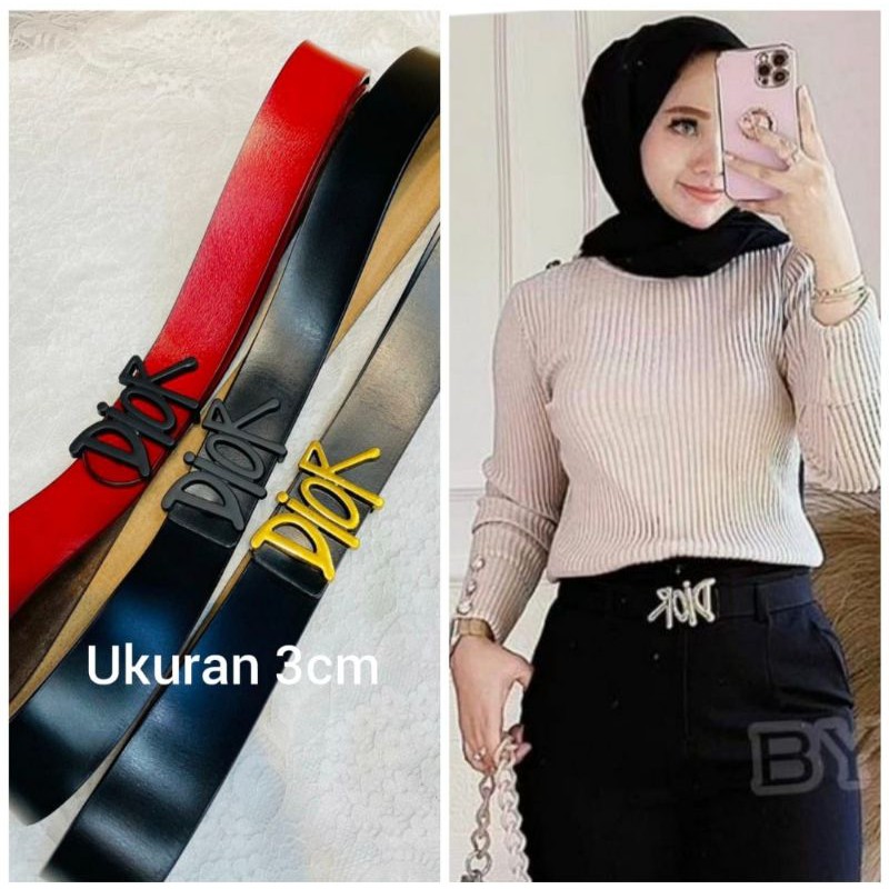 Gesper Kulit Premium ikat pinggang wanita Gesper kulit Branded G292