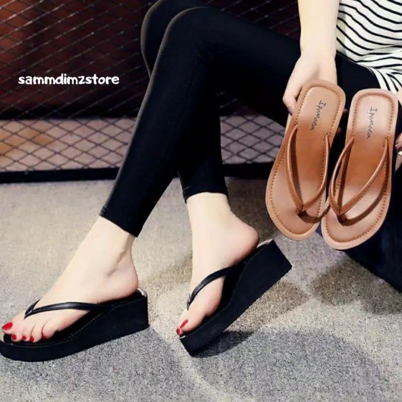 SANDAL WEDGES JAPIT SIMPLE SANDAL WANITA CANTIK NEW