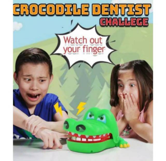 Mainan mulut buaya gigit buaya crocodile dentist - prank toys