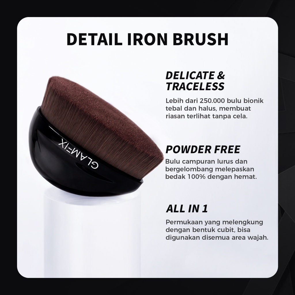 ❤ TARABABYSTORE ❤ GLAMFIX Iron Brush | Foundation Brush Make Up FREE Cover | GLAM FIX Alat Kecantikan