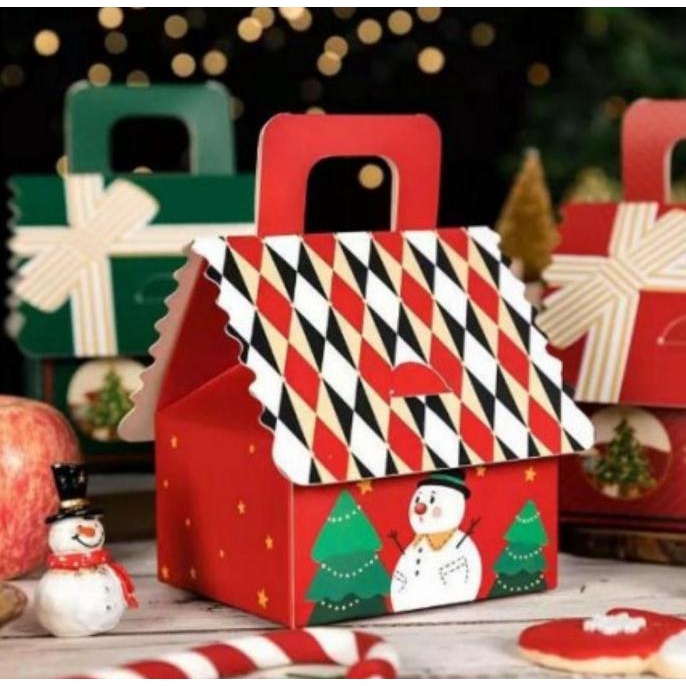 

[COD] Christmas Hampers 10Pc Kotak Box Natal Coklat Cookies Cupcake Permen [COD]