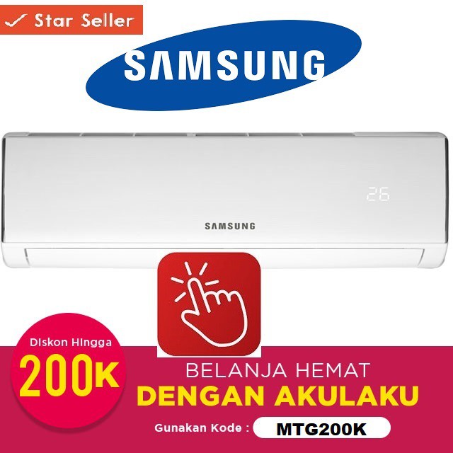 SAMSUNG AC Standard 1 PK - AR09NRFLDWKNSE NON PASANG + PIPA 5M