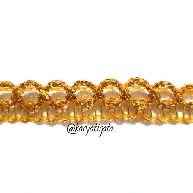 Renda Emas 169 (17 Yard - Lebar 1.2 cm)