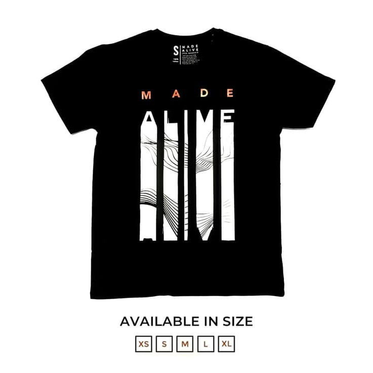 Tshirt / Tee / Tees Kaos MADE ALIVE Official Merchandise JPCC WORSHIP - Hitam READY XS ONLY (UNISEX)