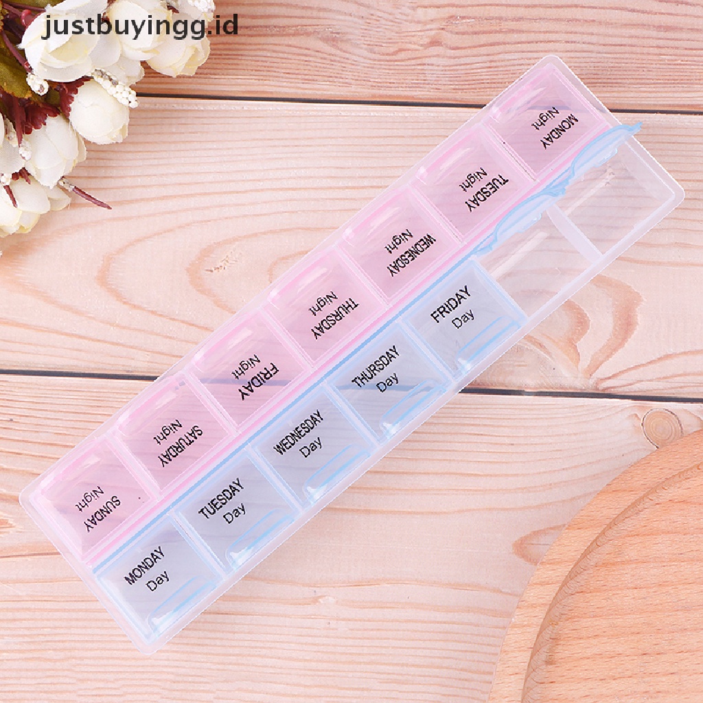 (Justbuyingg.Id) 1pc Kotak Organizer Obat 7 Hari Mingguan