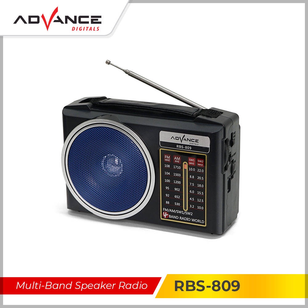 【READY STOCK】 Radio Speaker Advance RBS-809 buletooth function FM with Lampu LED