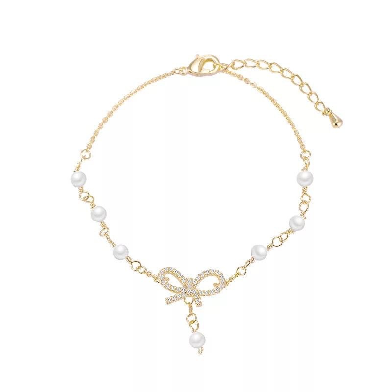 Gelang Bangle Hias Mutiara Kristal Gaya Korea Untuk Wanita-6