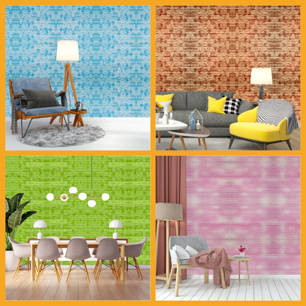 Wallpaper 3D Modern Motif Gradasi Batik Simple Wallpaper busa timbul Wood Foam