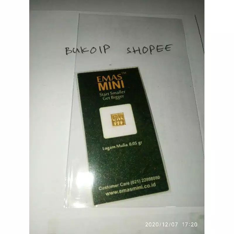 Distributor Emas Mini 0,05 gram Kediri