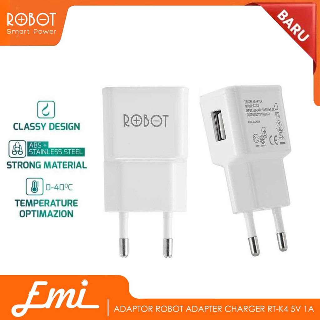 ADAPTOR ROBOT ADAPTER CHARGER RT-K4 5V 1A