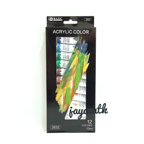 CAT ACRYLIC KANVAS 12 WARNA 12ML CAT WARNA AKRILIK ACRYLIC COLOUR SET 12C 2632