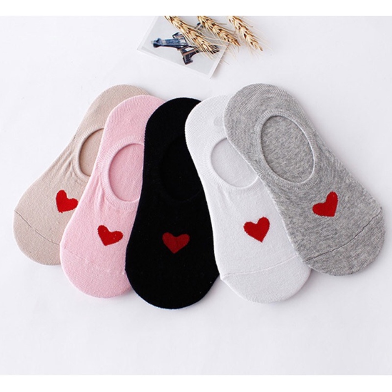 kaus kaki Wanita Tidak Terlihat pola lucu socks kaos kaki (Warna dan Model Random) D1232