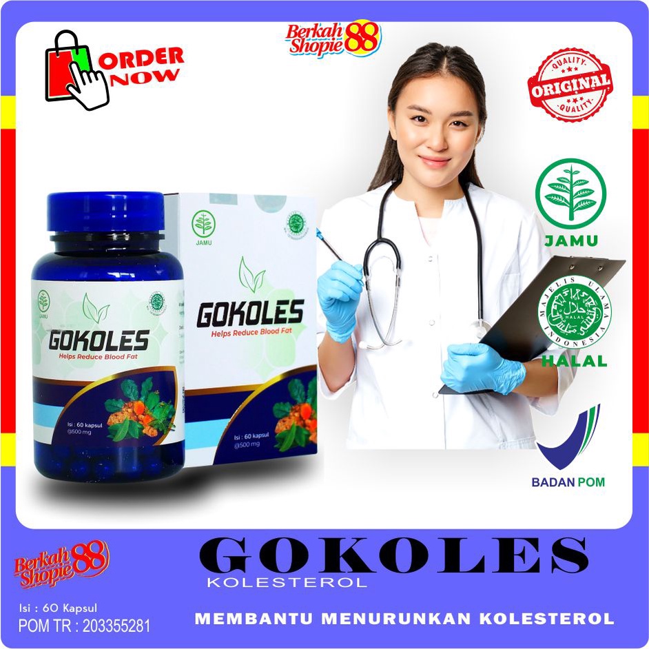 GOKOLES ORIGINAL UNTUK MENURUKAN KOLESTROL TINGGI HERBAL 100%