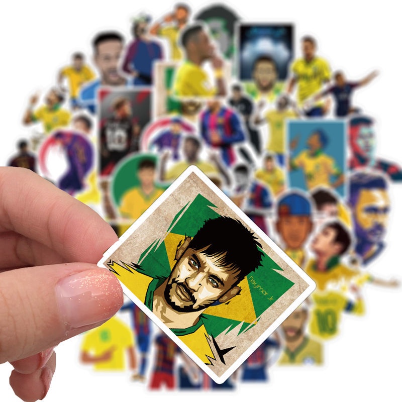 Neymar lembar stiker Brazil sepak bola superstar Neymar notebook Jurnal stiker bagasi cangkir air st