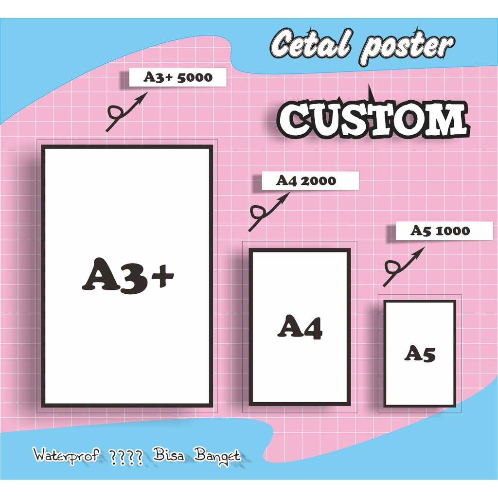 

(20pcs) CUSTOM poster aesthetic poster band wall collage A3+ A4 A5 + laminasi glossy laminasi doff