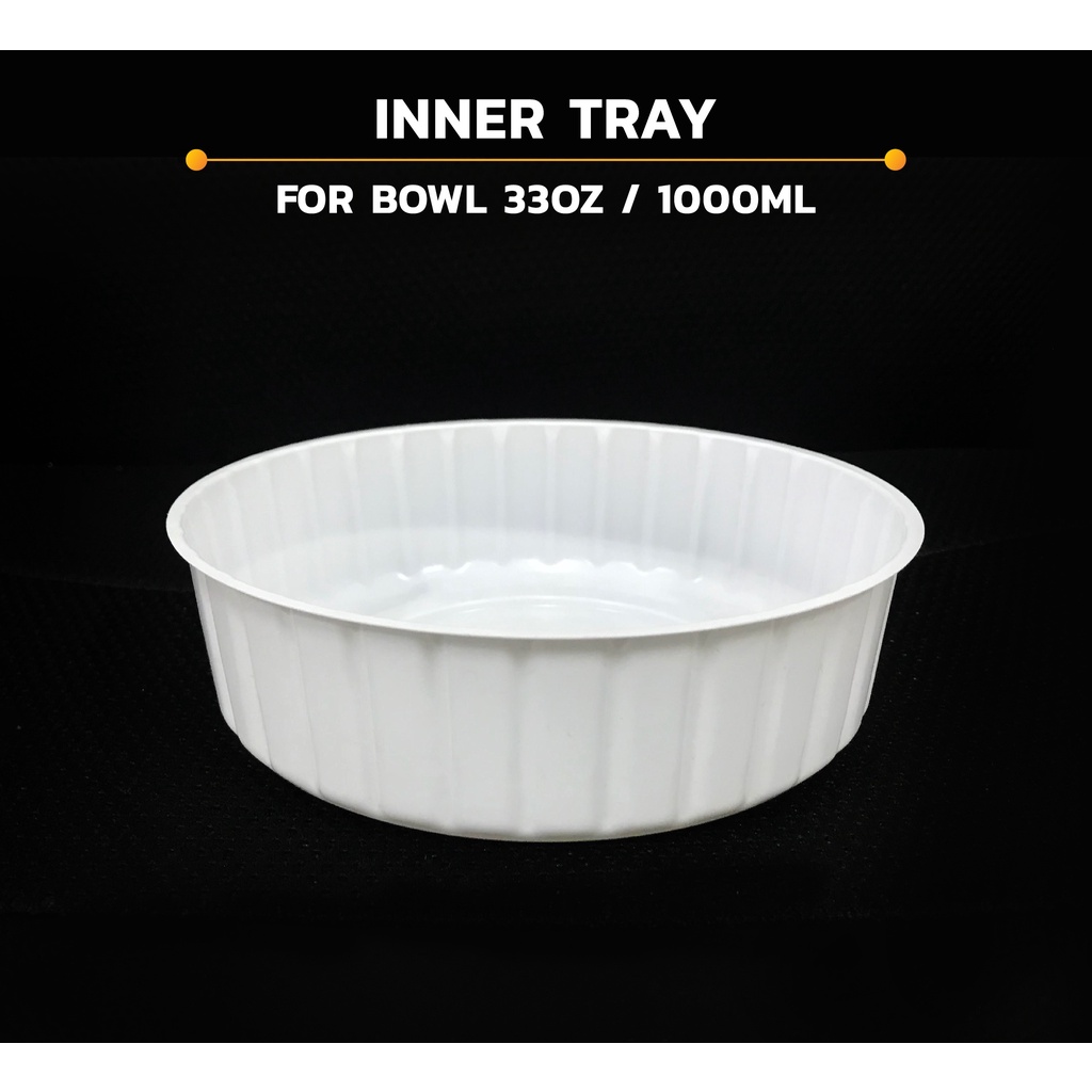 

Inner Tray untuk Paper Bowl 1000ml isi 25pcs / Mangkok Kertas 33oz