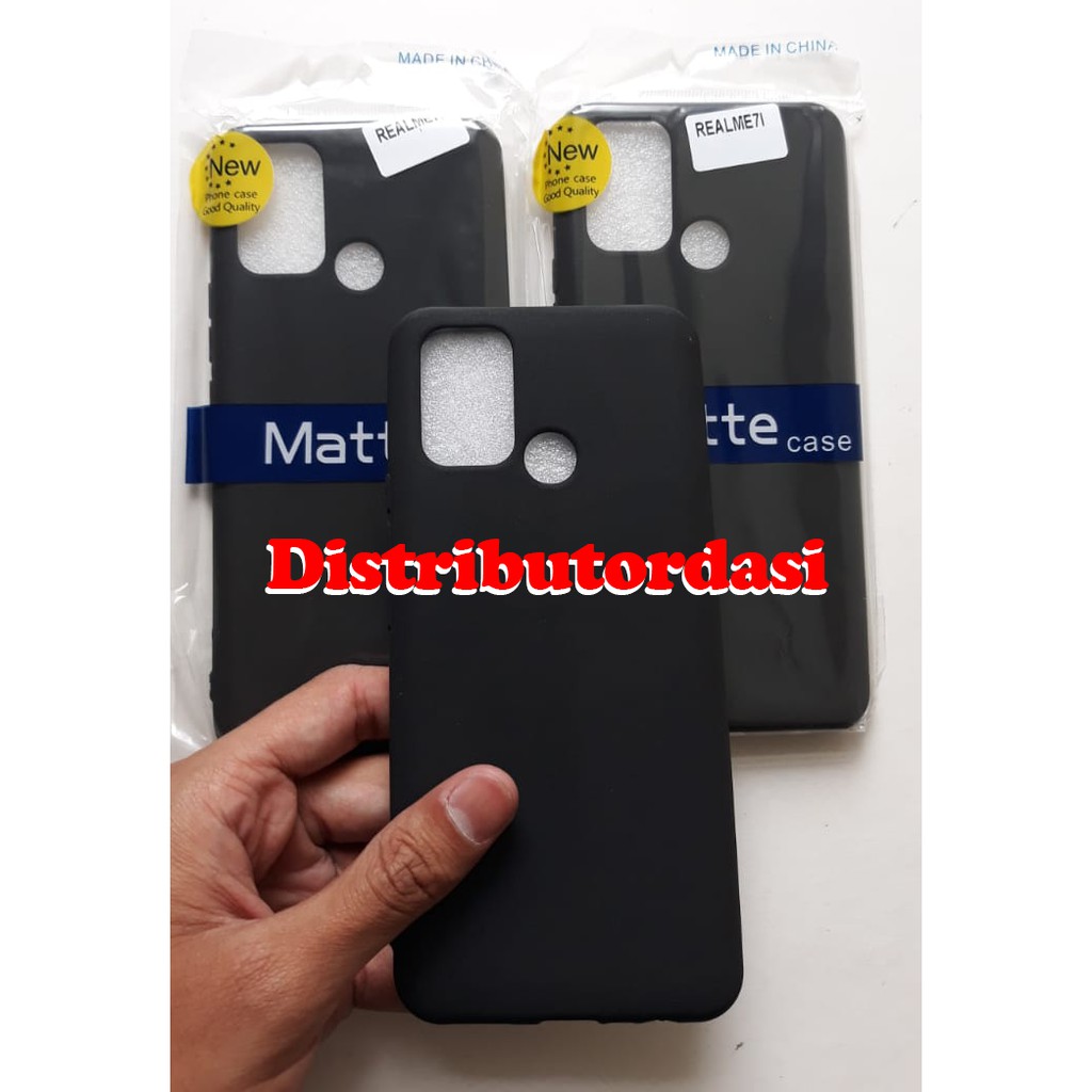 SOFTCASE CASE TPU SILIKON CASING KONDOM blackmatte case Realme 7i/C17 ready stok grosir