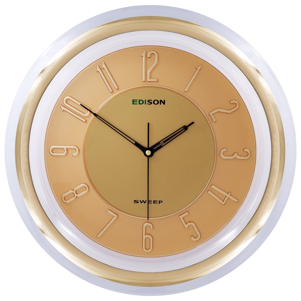 Jam Dinding Edison ES 318 CHR T3 Sweep Diameter 310mm 31cm