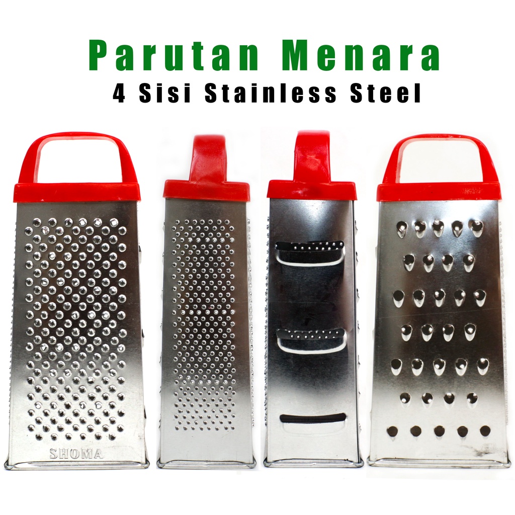 FM - Parutan Menara 4 Sisi Stainless Steel 4 in 1
