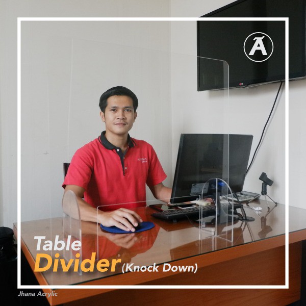 

Acrylic Table Divider - Pembatas Meja Akrilik- Knock down