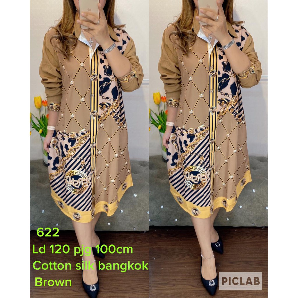 KD552 tunik super cantik JUMBO bangkok print import 622 adem