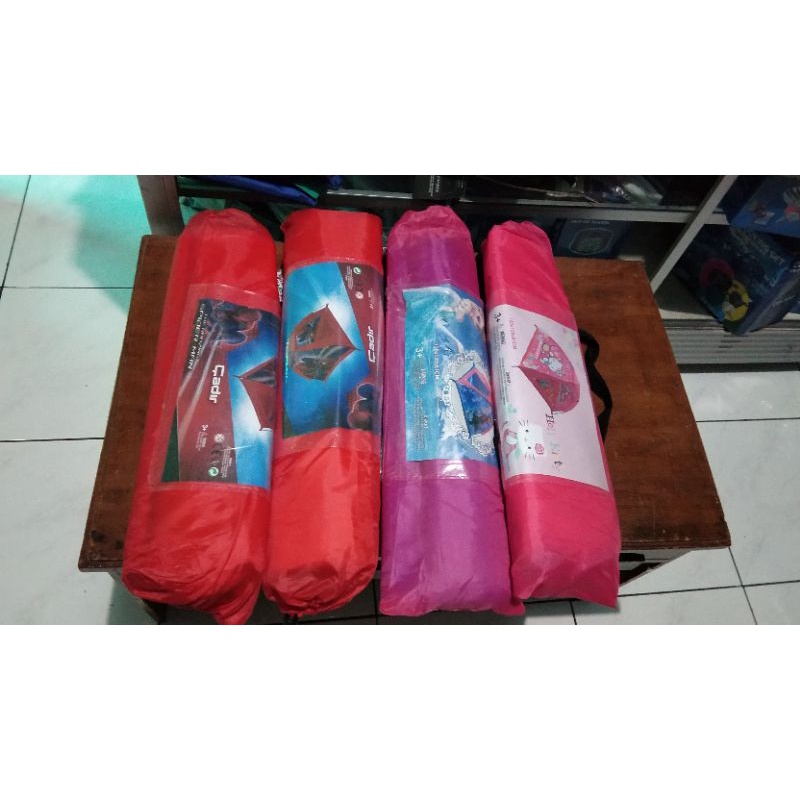 Tenda Anak Karakter/Rumah Bermain/Camping Tent Hello Kitty Spiderman Frozen