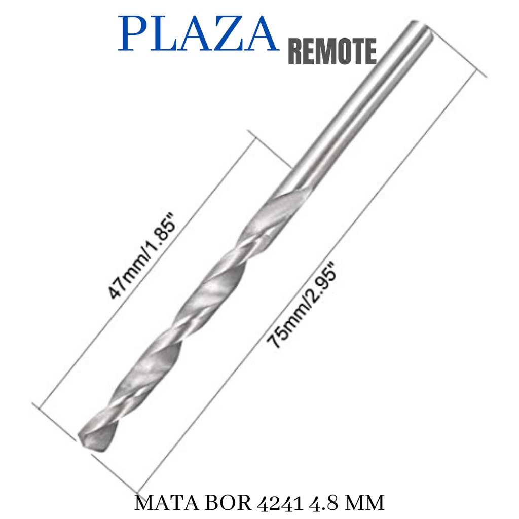 MATA BOR 4241 HOLE SAW 4.8 MM LURUS Gergaji Kayu HSS Drill Bit Kayu Logam Plastik