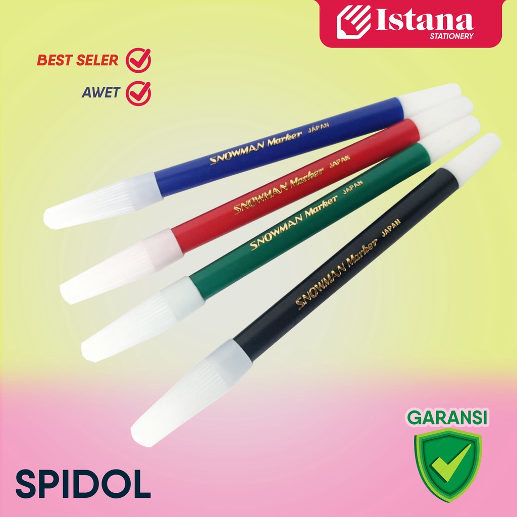 

[TERLARIS] SPIDOL KECIL SNOWMAN MARKER PENCIL TYPE ORIGINAL - Hitam