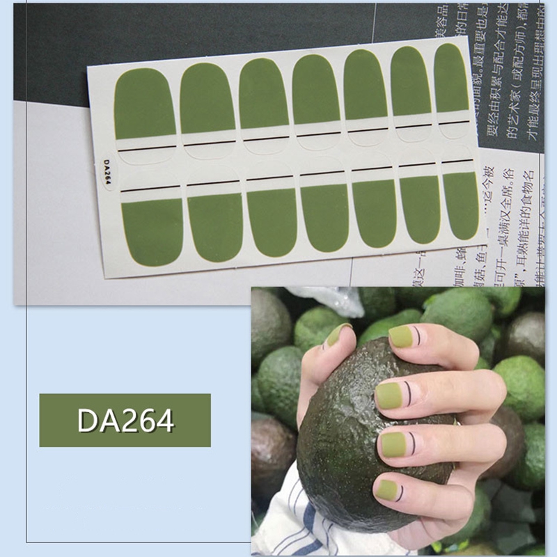 Da261-280 14pcs/lembar Stiker Kuku Palsu 3d Diy Untuk Nail Art