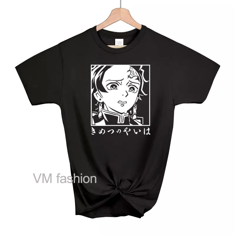 Kaos Anime TANJIRO KAMADO - DEMON SLAYER/ Kaos Distro Pria & Wanita Harajuku Cosplay