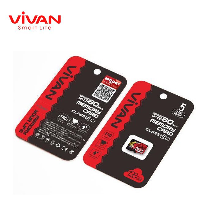 Micro SD VIVAN V128U10 128GB Memory Card Class 10 TF Card Speed 10MB/S - Garansi Resmi 5 Tahun