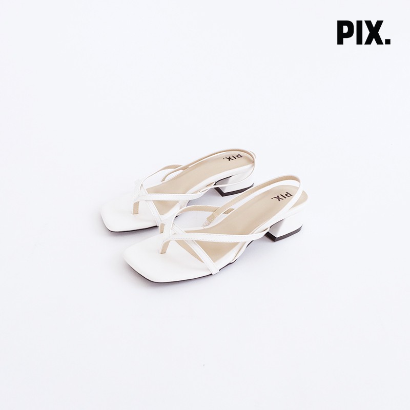 

PixFootwear White Gia Slide Heels Shoes - Sepatu Hak Heels Gia Putih