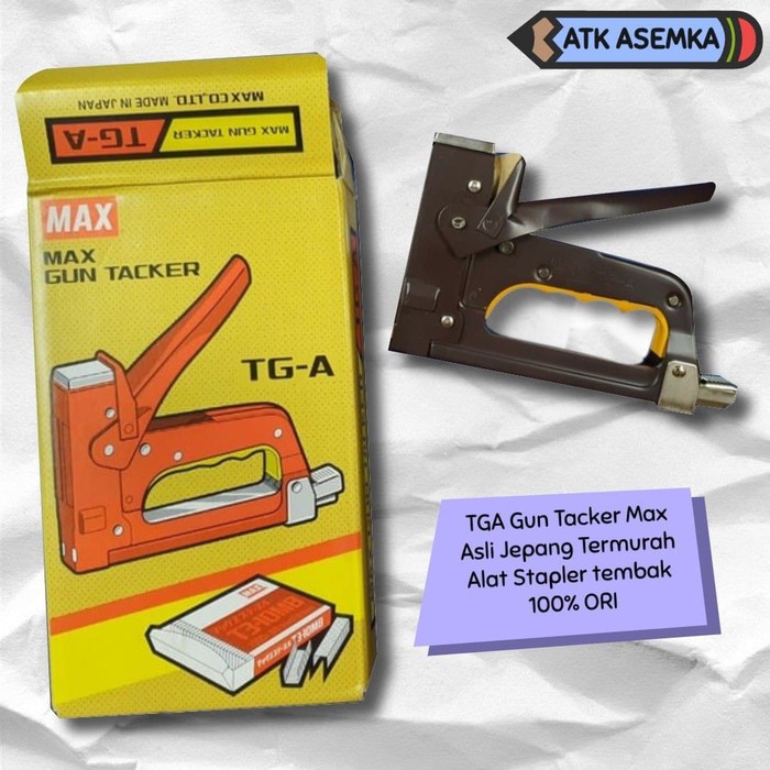 

TGA Gun Tacker Max Asli Jepang Termurah/ alat Stapler tembak max ORI Atk