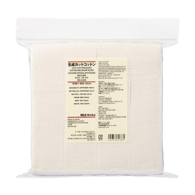 MUJI KAPAS ORGANIK / ORGANICS CUT COTTON ECRU 180PCS
