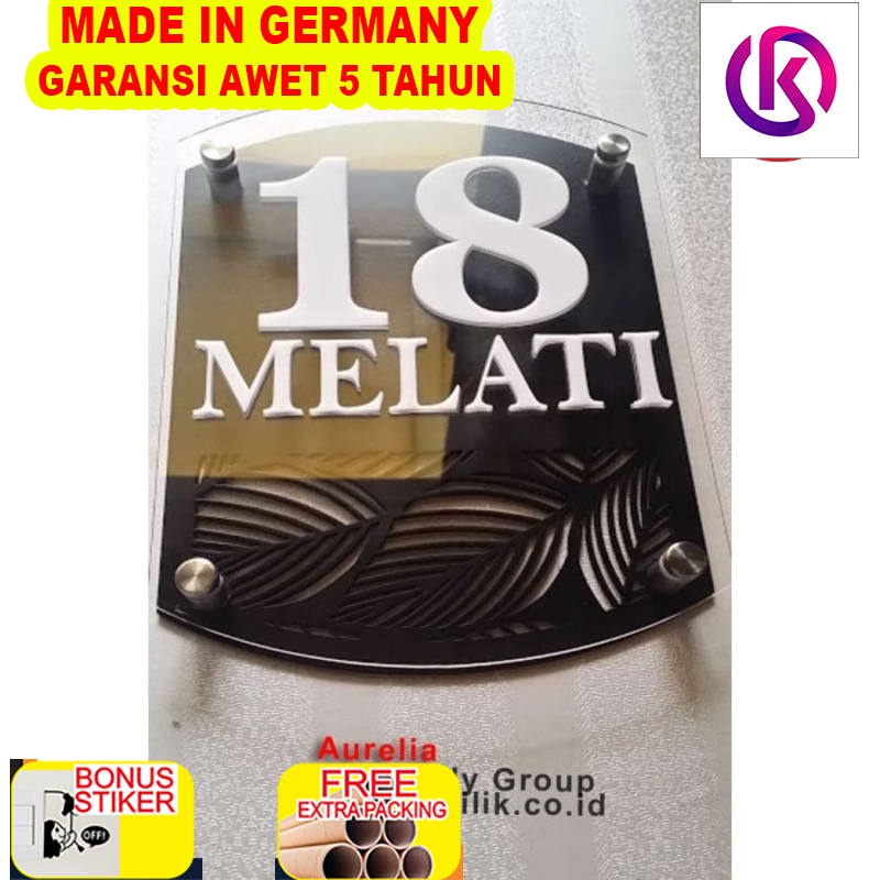 

Grosir Papan akrilik Timbul / Nomor Rumah cantik dari acrylic - L 35 x 25 cm