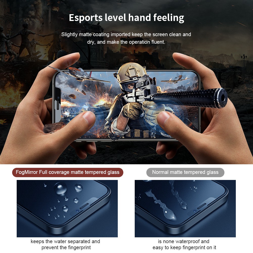Tempered Glass Apple iPhone 12 Pro Max Nillkin FogMirror Matte Full