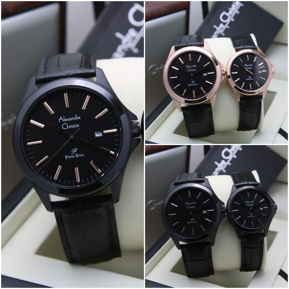 Jam Tangan Pria Wanita Pasangan Alexandre Christie AC 1026 MDL LDL Original