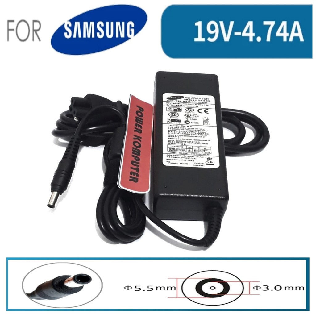 Charger Laptop SAMSUNG? 19V 4.74A 90W – Compatible SAMSUNG NP-RV511-A01US, NP-RV515I, NP-RV515-A01US